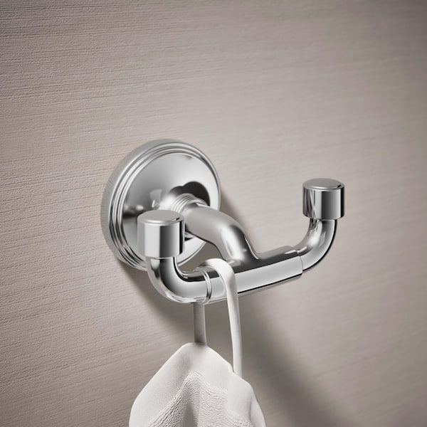 Paces Wall Mounted J-Hook Robe Hook in Polished Chrome