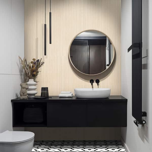 Urban Bamboo Flute Timber Beige 16 in. x 48 in., Matte Ceramic Wall Tile (15.51 sq. ft./Case)