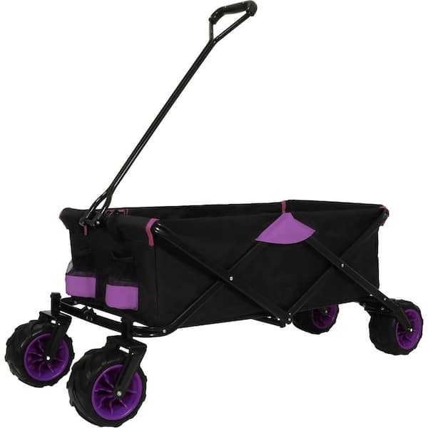 3.2 cu. ft. Steel Garden Cart in Purple