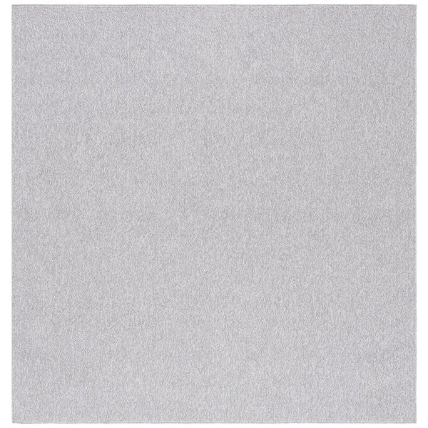River 7 ft. x 7 ft. Gray Solid Marle Square Area Rug