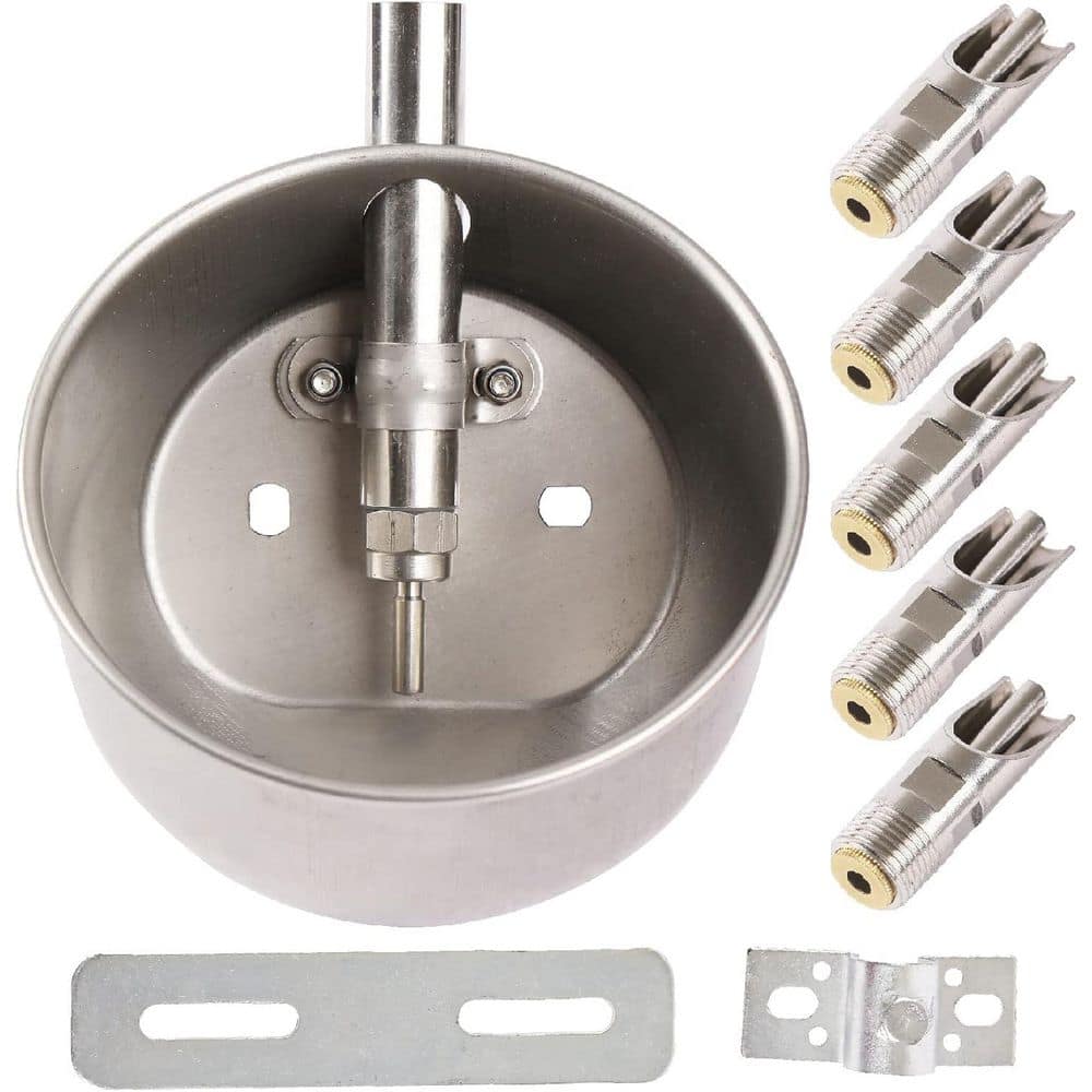 Automatic Stainless Steel Pig Waterer Bowl with 1/2 in. Hose Attachment and 5 Extra Nipples, Durable and Safe Design price history on PriceWatchPro