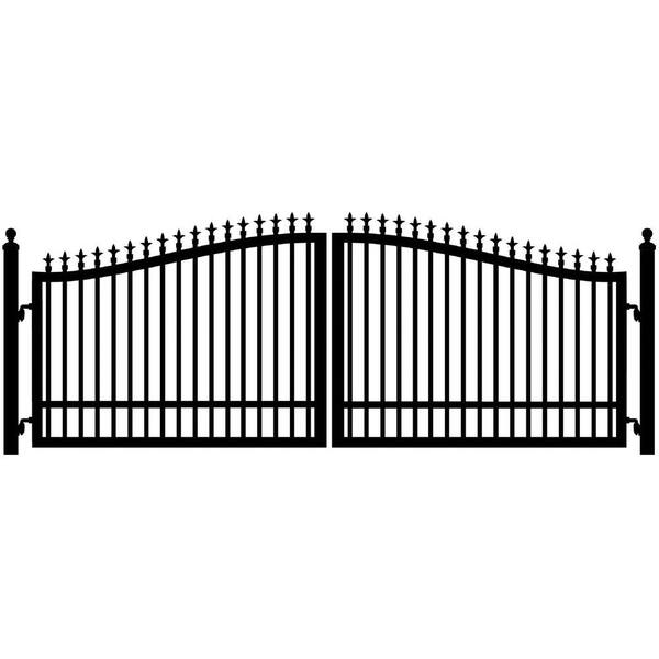 Mighty Mule St. Augustine 14 ft. W x 5 ft. H 2 in. Powder Coated Steel Dual Driveway Fence Gate