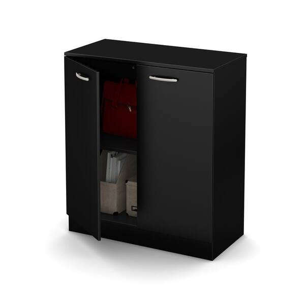 South Shore Axess Pure Black Storage Cabinet