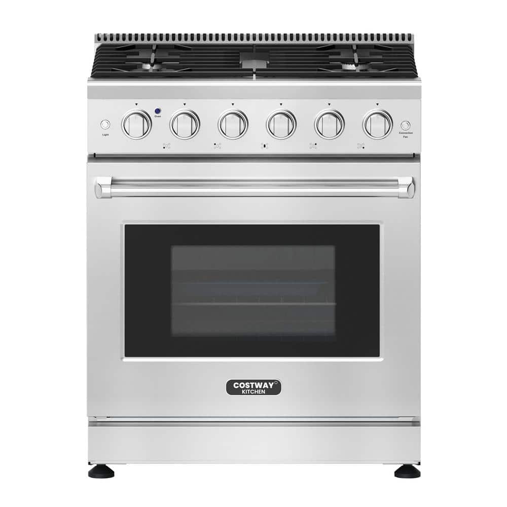 30 in. 5-Burners Cooktop Gas Range in Stainless Steel With 4.55 cu. ft. Convection Oven price history on PriceWatchPro