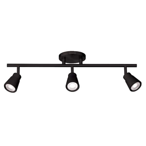 Track Lighting 120V 5 Feet H 3-Wire Track, with Mounting Accessories, Single Circuit, Black