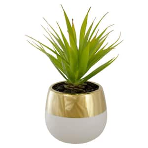 7 in. Potted Green Artificial Sword Grass Plant