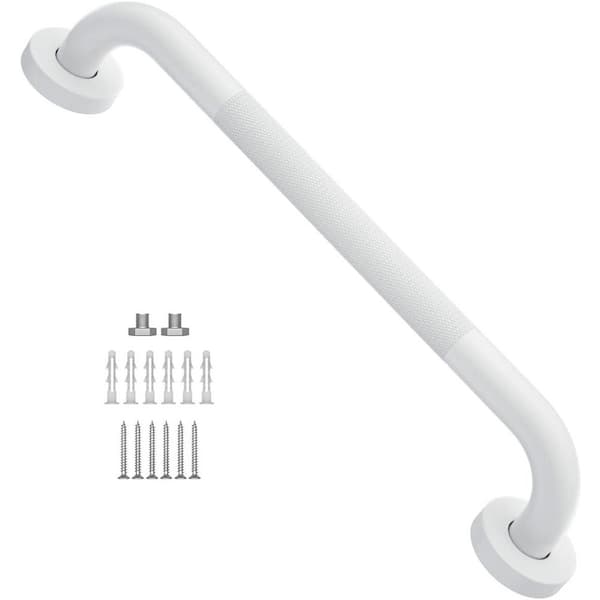 16 Inch Anti Slip Shower Grab Bar Oil Rubbed White Knurled Safety Hand Rail Support Elderly Handicap Bath Handle