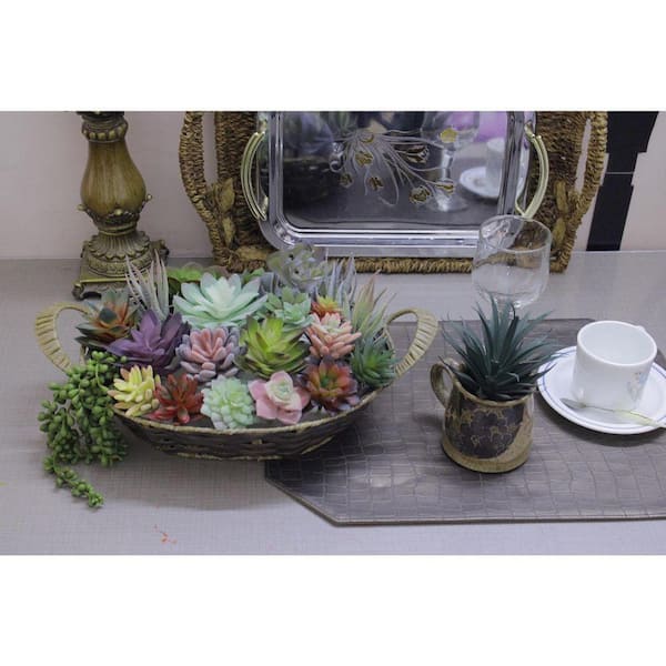Turelifes Pianta Grassa Artificiale Realistica – Cactus Finto In Plastica Verde, 18 Cm, Decorazione Casa E Giardino