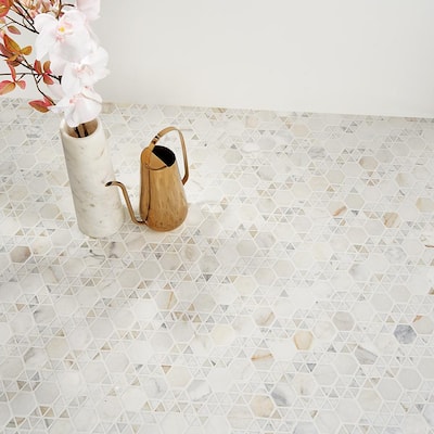 MOSAIC tile marble natural stone cream beige red green floor 42-1213_b1 sheet 