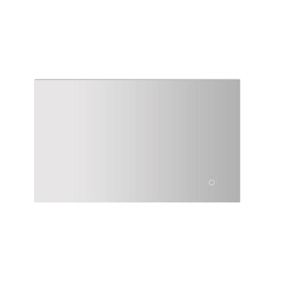 Unbranded 60 in. W x 35.99 in. H Large Rectangular Frameless Wall Mount Anti-Fog Ceiling Bathroom Vanity Mirror in Silver