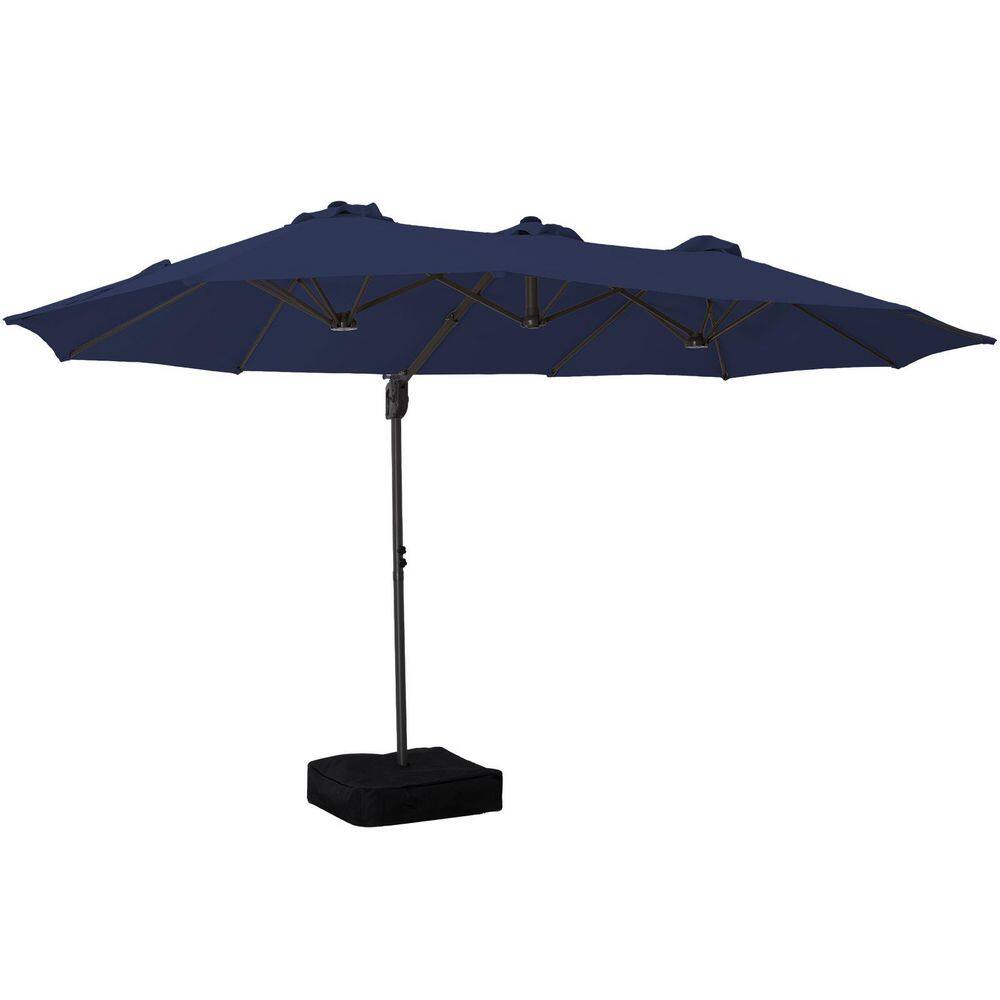 9 ft x 15 ft Cantilever Patio Umbrella with Sandbag Base, Tilt Adjustment and Large Outdoor Shade Canopy in Navy price history on PriceWatchPro