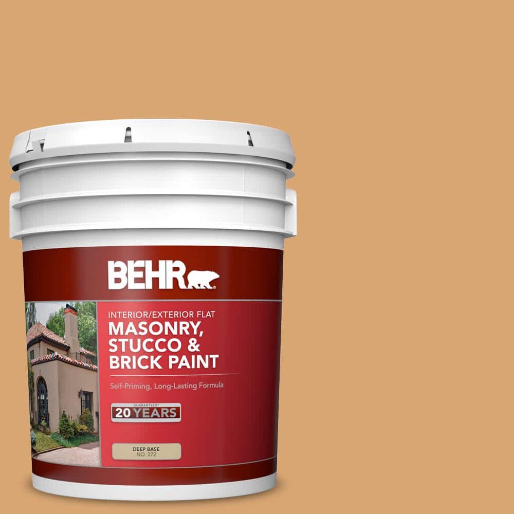 5 gal. #M250-4 Cake Spice Flat Interior/Exterior Masonry, Stucco and Brick 