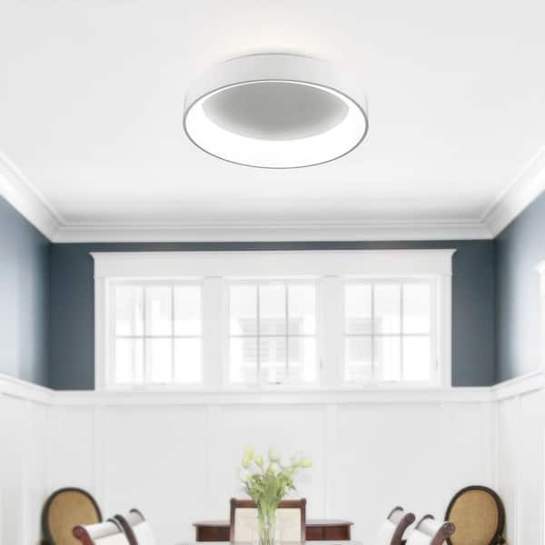 Arenal 36-Watt White Integrated LED Ceiling Flushmount