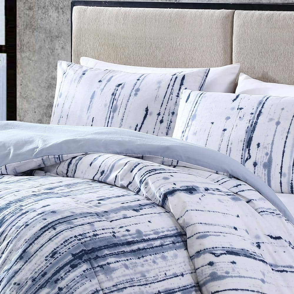 Sokal Blue Reversible Cotton Full Comforter Set