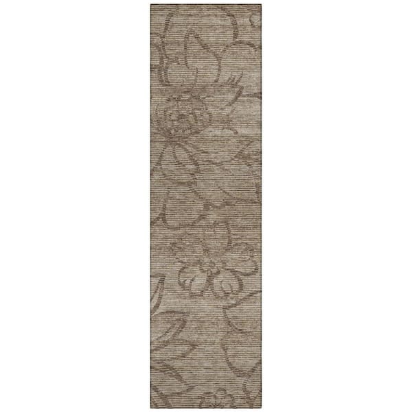 Chantille Machine Washable Indoor/Outdoor Abstract ACN2789 Beige 2 ft. x 7 ft. Runner Rug