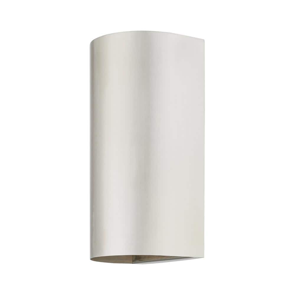 Brushed Nickel 1-Light Outdoor Wall Sconce, Dark Sky Compliant