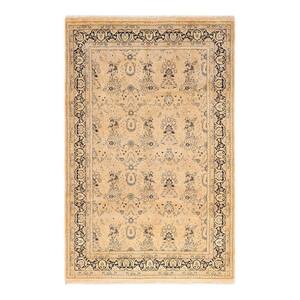 Mogul One-of-a-Kind Traditional Beige 6 ft. 0 in. x 9 ft. 3 in. Oriental Area Rug
