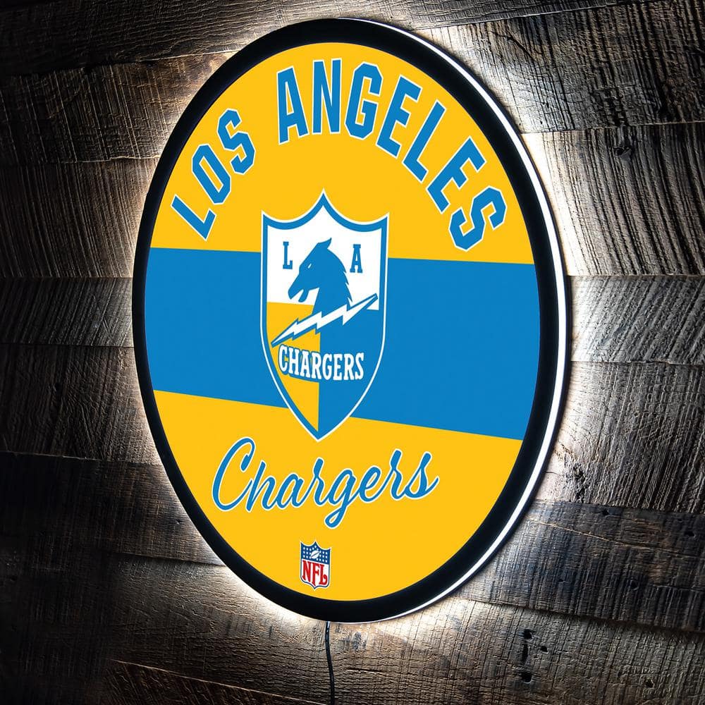 Los Angeles Chargers 23" Round LED Retro Wall Sign