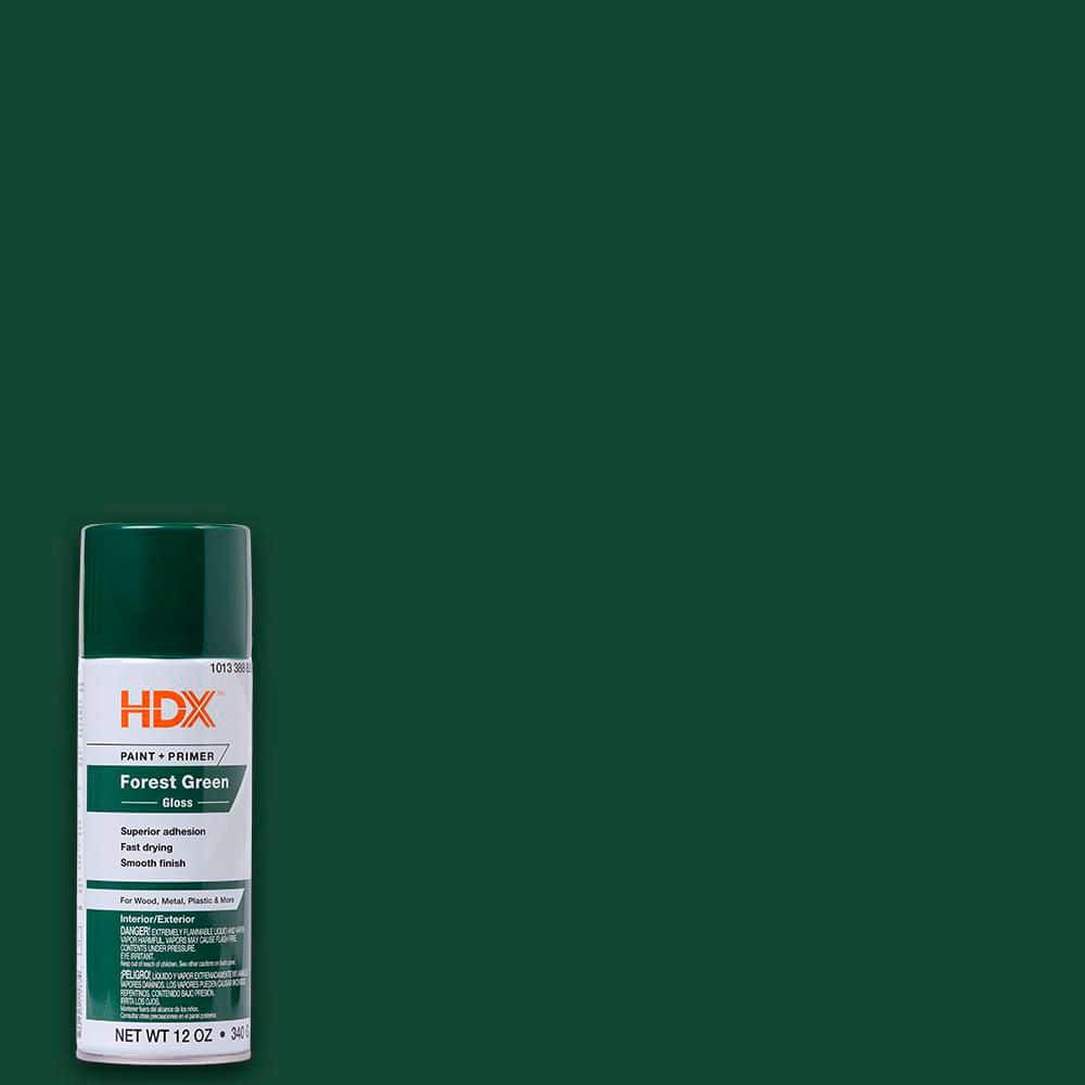 HDX 12 oz. Gloss Forest Green Paint and Primer Spray Paint 680008