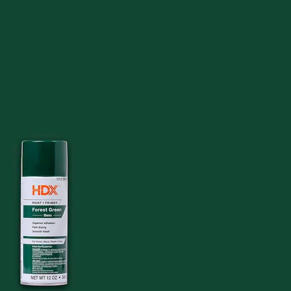 HDX 12 oz. Gloss Forest Green Paint and Primer Spray Paint 680008