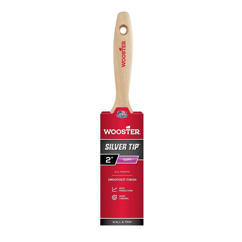 Wooster 2 in. Silver Tip Polyester Flat Brush