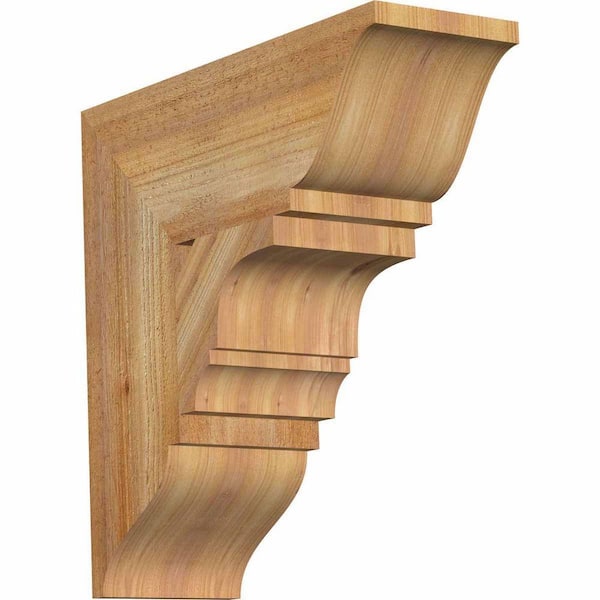 Ekena Millwork 6 in. x 18 in. x 18 in. Western Red Cedar Balboa Traditional Rough Sawn Bracket