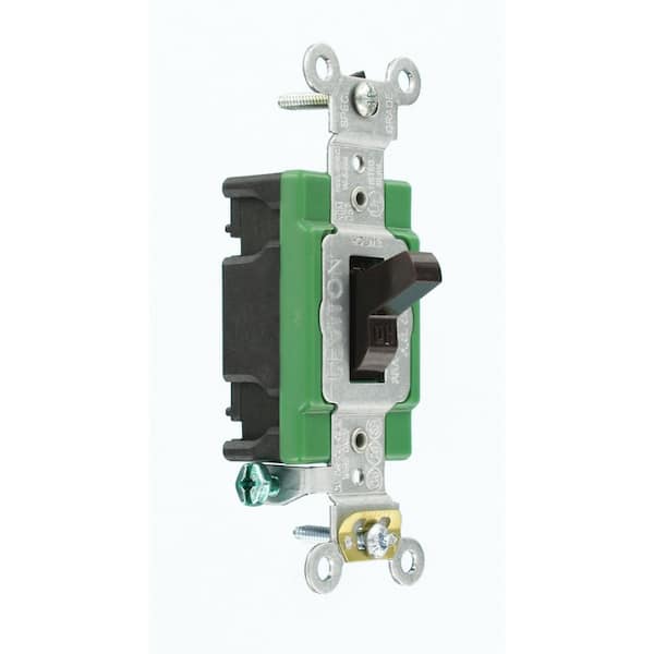 30 Amp Industrial Grade Heavy Duty Single-Pole Toggle Switch, Brown 3031-2