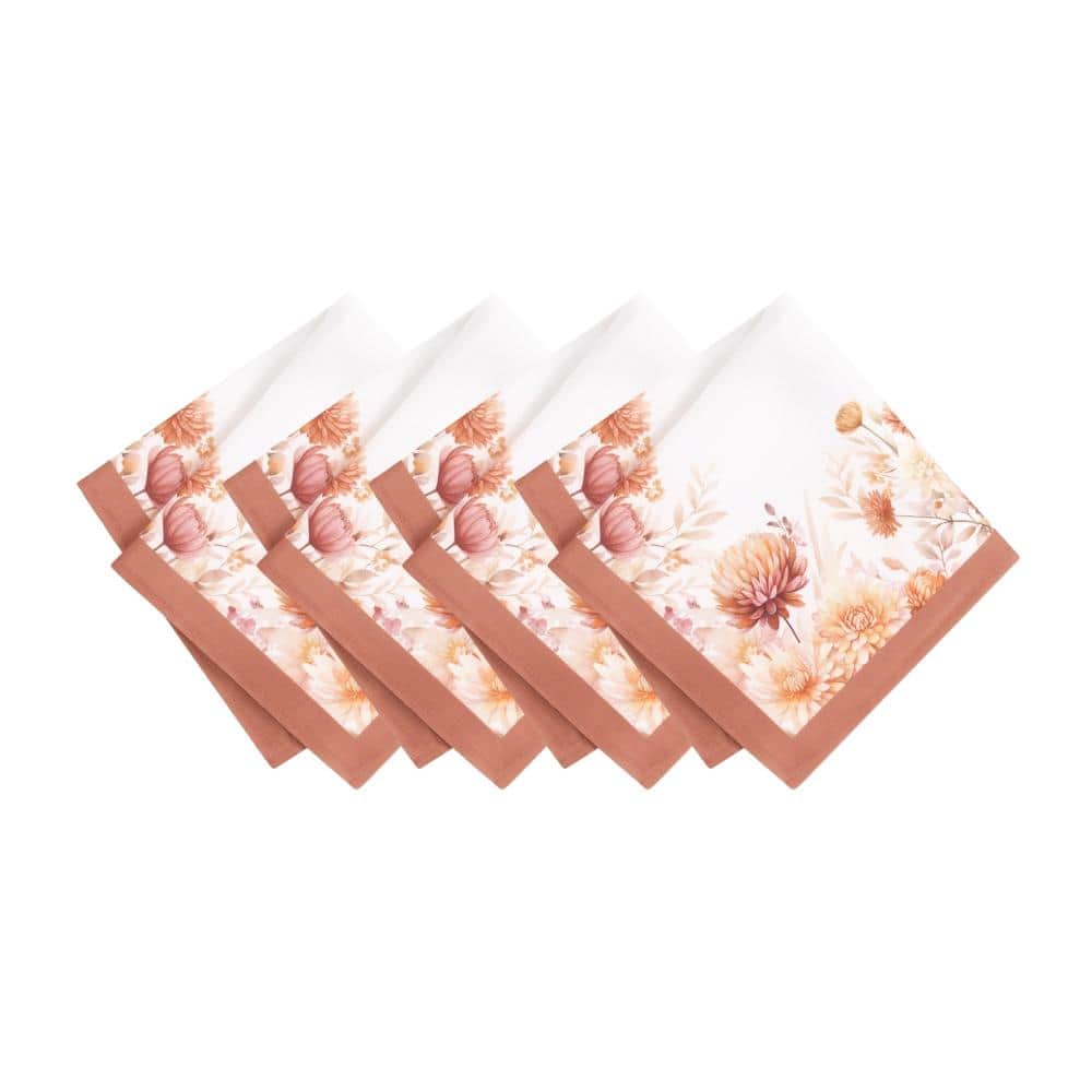 "Autumn Blooms Napkins, Set of 4, Multicolor - 17""W x 17""L" price history on PriceWatchPro