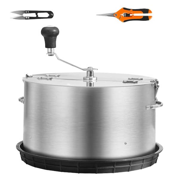 Bud Leaf Trimmer, 16 in. Stainless Steel Manual Trimmer with Clear PET Cover, Hand Pruners Included