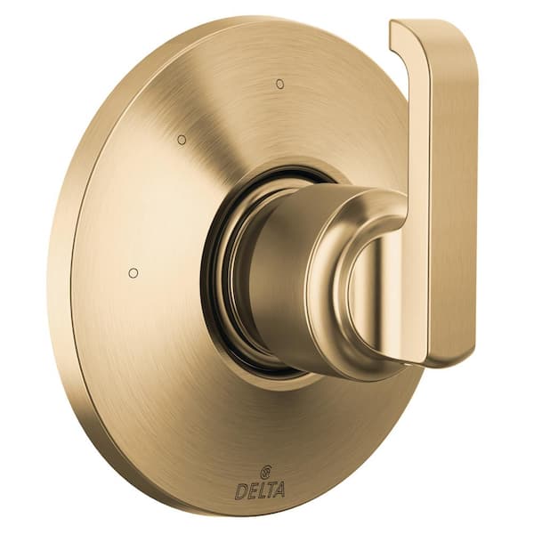Delta Tetra Gold 1-Handle Wall-Mount Diverter Valve Trim Kit 3-Setting Div in Lumicoat Champagne Bronze (Valve Not Included)