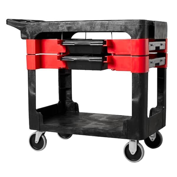 Rubbermaid 24 In. x 36 In. Heavy Duty Utility Cart with Pneumatic Casters  FG452010BLA from Rubbermaid - Acme Tools