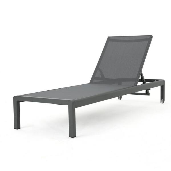 Miscool Anky Aluminum Metal Outdoor Chaise Lounge Chair, Reclining Chair with Adjustable Backrest