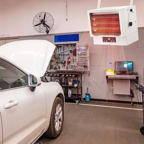 Electric Garage Heater 5000-Watt Digital Fan-Forced Wall Ceiling Mount Shop Heater with Overheat Protection