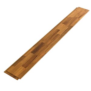 48 in. L x 6 in. W x 0.4 in. T, Solid Acacia Shiplap Wall Boards, Golden Teak, (5 per Package - 8.75 sq. ft. Coverage)