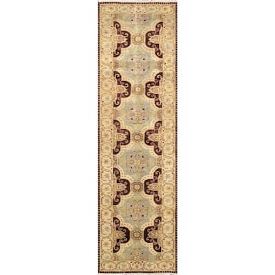 Shirvan Light Blue/Ivory 2.9 ft. x 10 ft. Geometric Runner Rugs