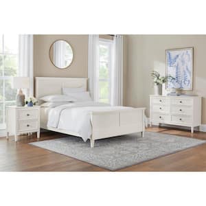 Marsden Ivory 2-Drawers 24 in. Cane Nightstand