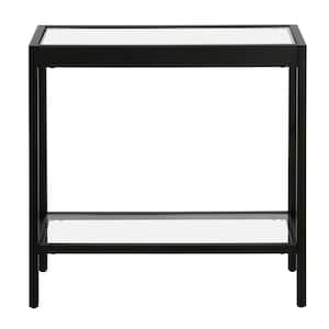 Alexis 24 in. Wide Blackened Bronze Rectangular Side Table