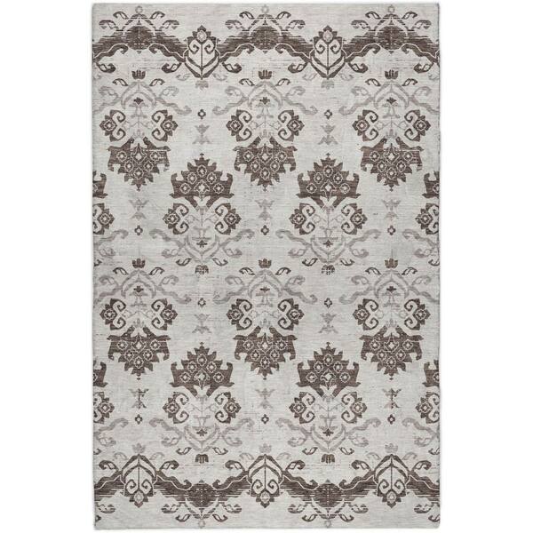 Dream Shag Premium Machine Washable Abstract ADS759 Chocolate 10 ft. x 14 ft. Area Rug