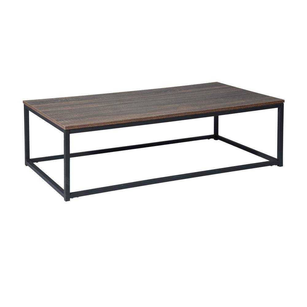 Homy Casa Facto 43.3 in. Brown Rectangular MDF Coffee Table FACTO ...