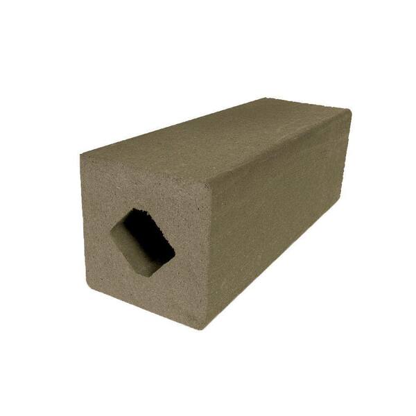 MoistureShield Vantage 4-1/4 in. x 4-1/4 in. x 51 in. Earthtone Solid Composite Square Post with Center Chase