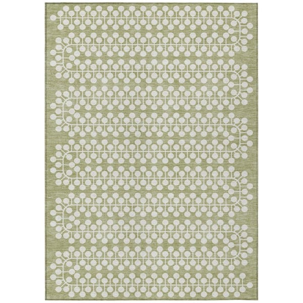 Addison Rugs Chantille Machine Washable Indoor/Outdoor Abstract ACN2247 Aloe 8 ft. x 10 ft. Area Rug