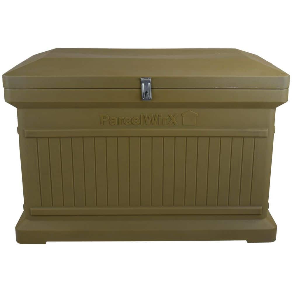 UPC 627606000014 product image for ParcelWirx Oak Horizontal Lockable Package Delivery Box | upcitemdb.com