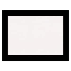 Basic Black Wood White Corkboard 32 in. x 25 in. Bulletin Board Memo Board