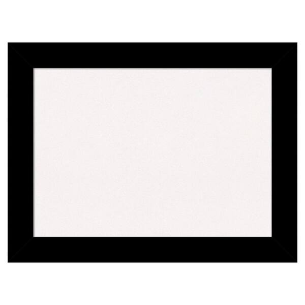 Amanti Art Basic Black Wood White Corkboard 32 in. x 25 in. Bulletin