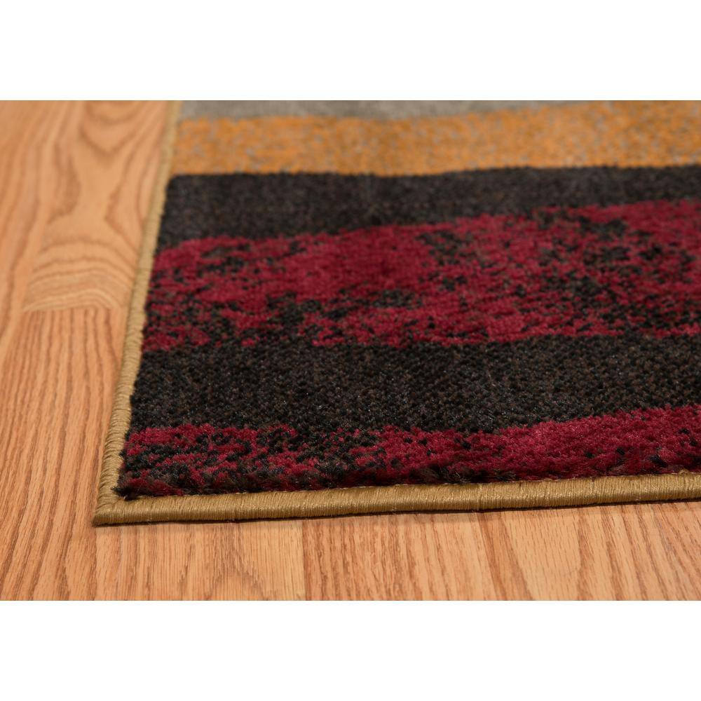 Shadows Brown and Beige Rectangular Polypropylene Area Rug 2' x 3'
