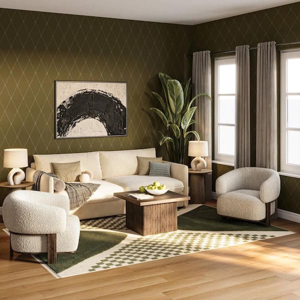 Carmeon Hamilton x Rugs Monda Moroccan Bohemian Hand Woven Green 5 ft. x 8 ft. Indoor Area Rug