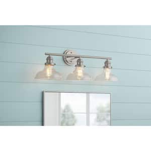 Rockwood 24 in. 3-Light Brushed Nickel Bathroom Vanity Light