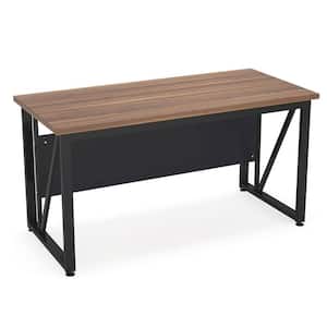 Moronia 55.1 in. Rectangular Brown Engineered Wood Computer Desk