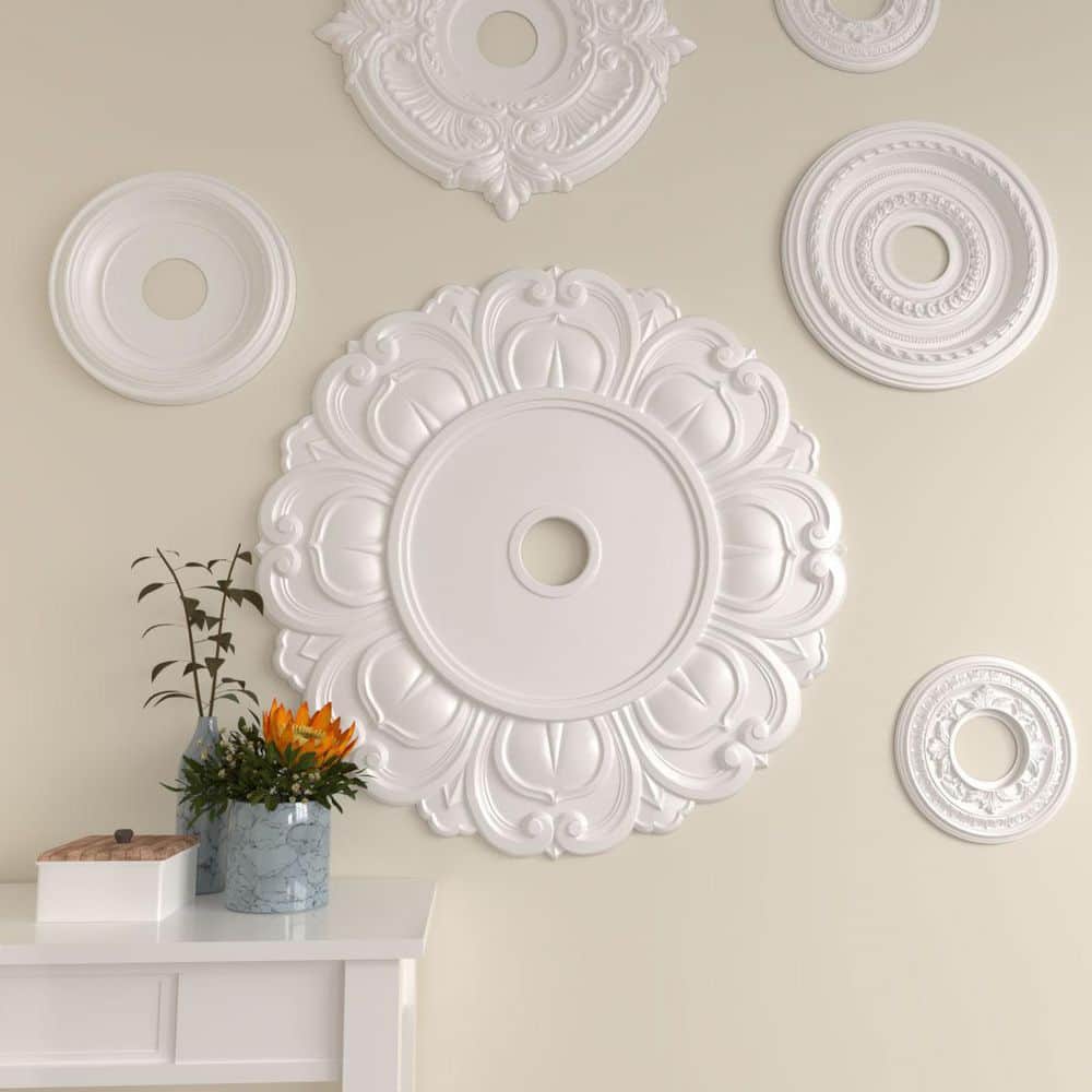 Angel White Urethane 32.25" Decorative Ceiling Medallion