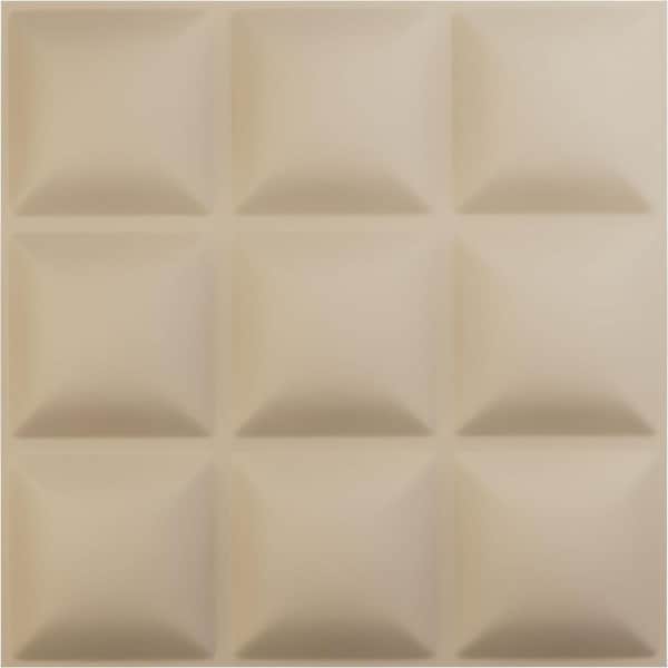 Ekena Millwork 19 5/8 in. x 19 5/8 in. Classic EnduraWall Decorative 3D Wall Panel, Smokey Beige (Covers 2.67 Sq. Ft.)